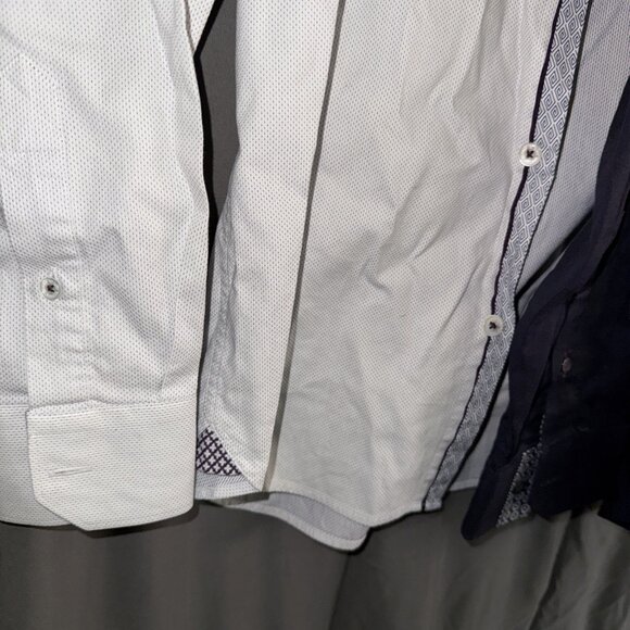 Lot Of 2 Ted Baker Long Sleeve Dress Shirt Button Up Men Size 2-3 UNDERARM STAIN - Picture 10 of 16